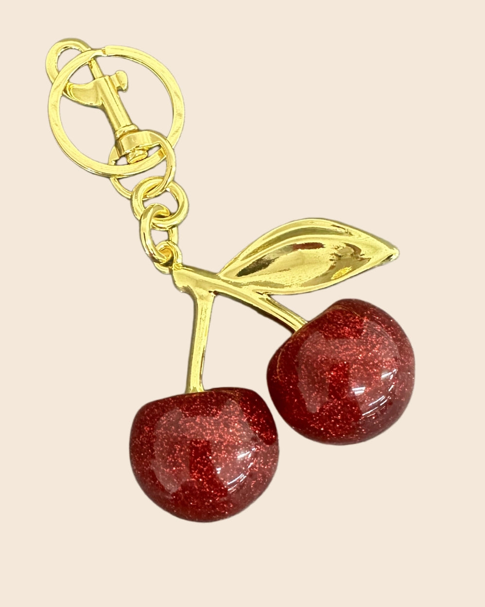 Cherry Keychain Bag Charm