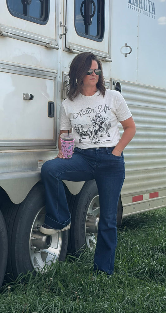 Western Funny Cowgirl Acting Up
