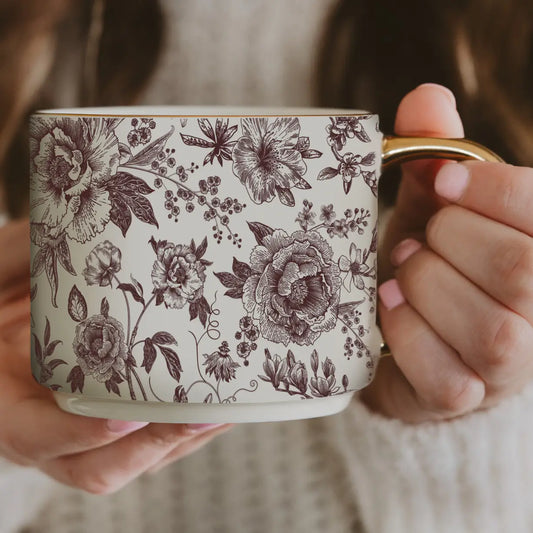 Brown Delft Coffee Mug