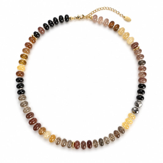 Color Garden Beaded Necklace - Amber Garden