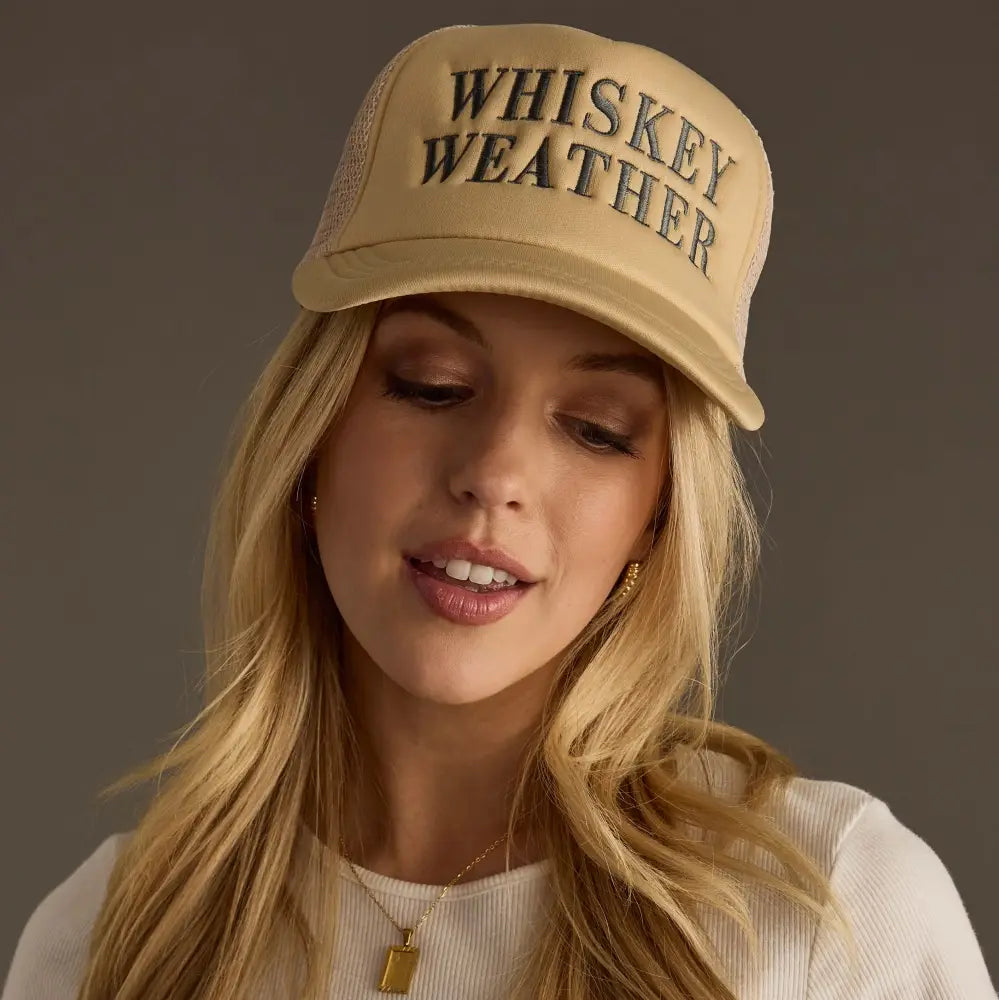 Tan & Gray Whiskey Weather Trucker Hat