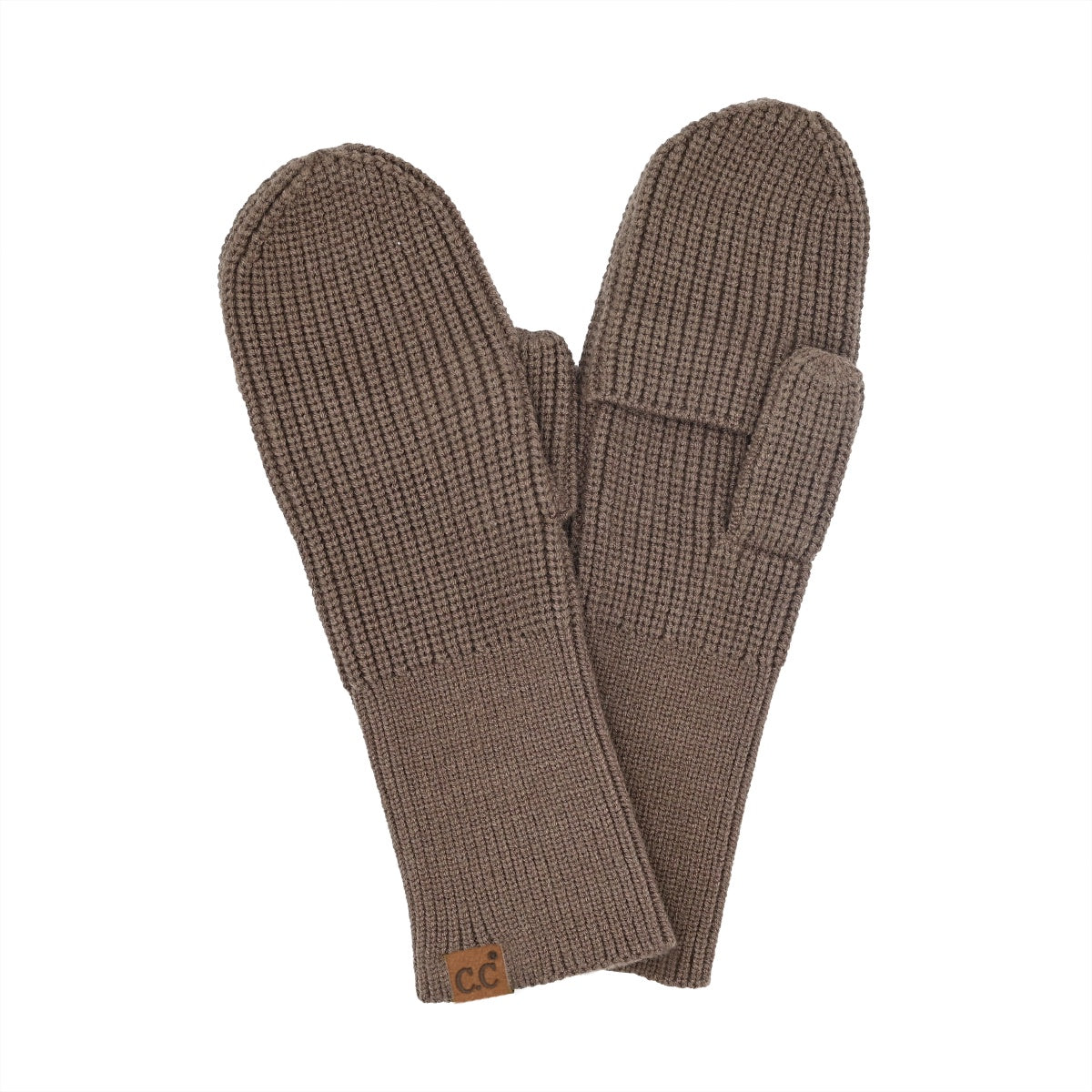 Ribbed Knit Convertible Fingerless Gloves